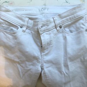 Loft white jeans “modern skinny”